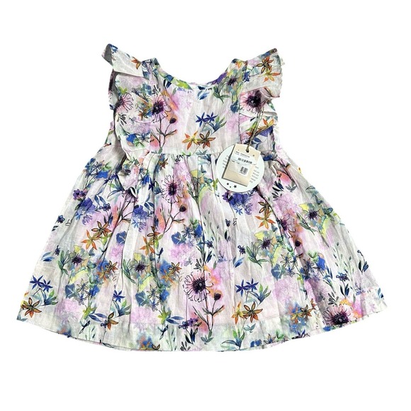 Tutu Du Monde Other - Tutu Du Monde Eden Dress Girls 3-6 Months Watercolor Summer Floral Lined Ruffled